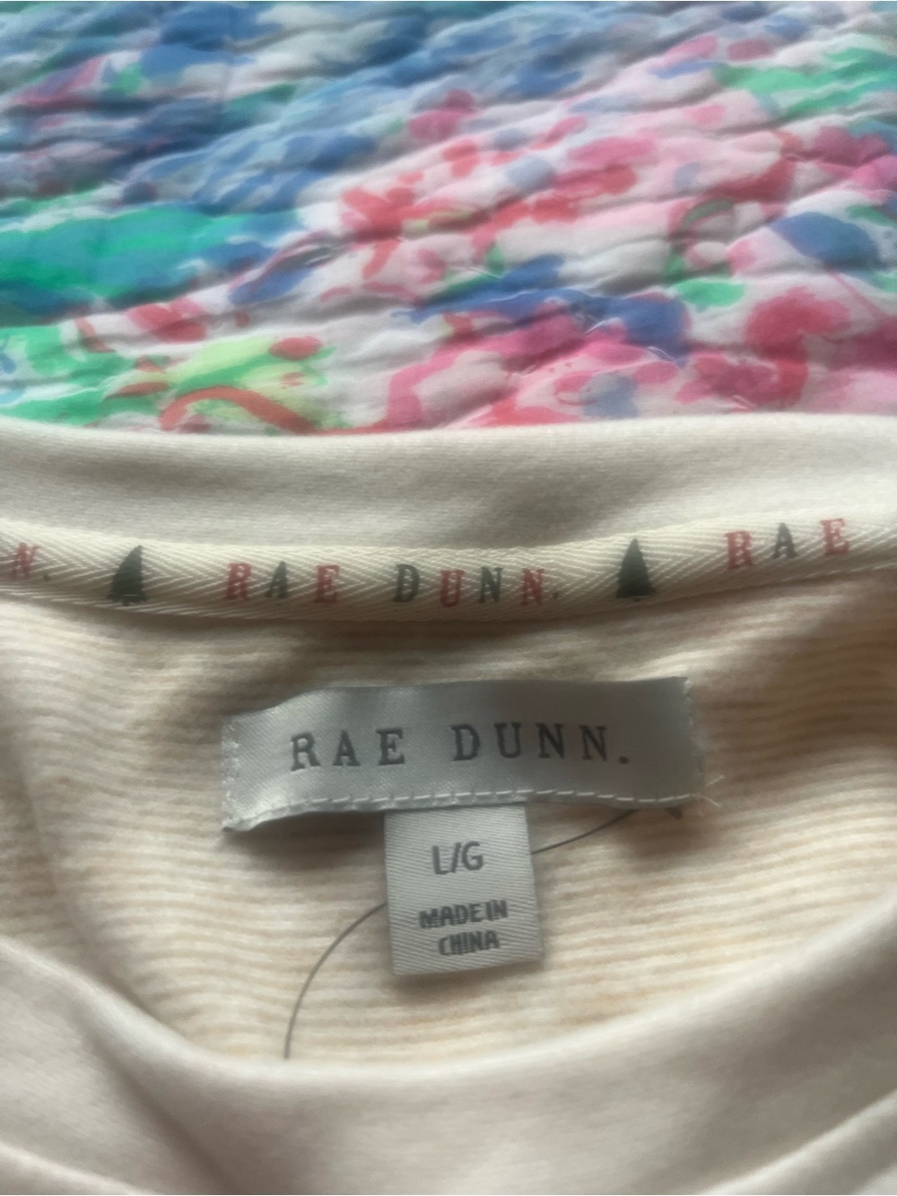 Rae Dunn two piece Cream colored HO! HO! HO!' Holiday sweatshirt and sweatpants - Picture 4 of 7
